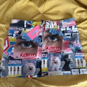 Edikted Multicolor Graphic Skirt